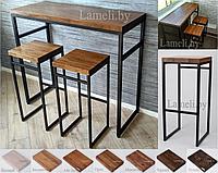 Барный стол в стиле ЛОФТ из массива ДУБА. Выбор размера и цвета., фото 1
