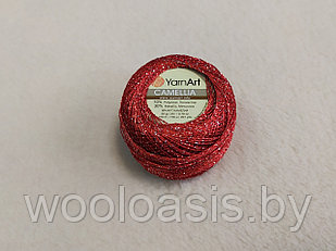 Пряжа YarnArt Camellia, Ярнарт Камелия, турецкая, полиэстер, металлик, летняя, для ручного вязания (цвет 416)