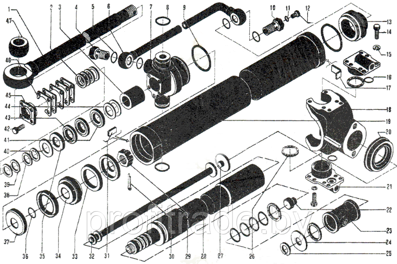 Гидроцилиндр с кронштейном 748-99-511СП