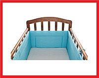 FE10113 Бортик защитный в кроватку "Карамельки", бампер, бязь, 360х43 см, Фан Экотекс, Funecotex, голубой