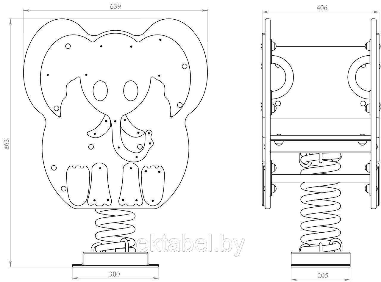 EDIO-104 Качалка "Слоник" - фото 2 - id-p99486148