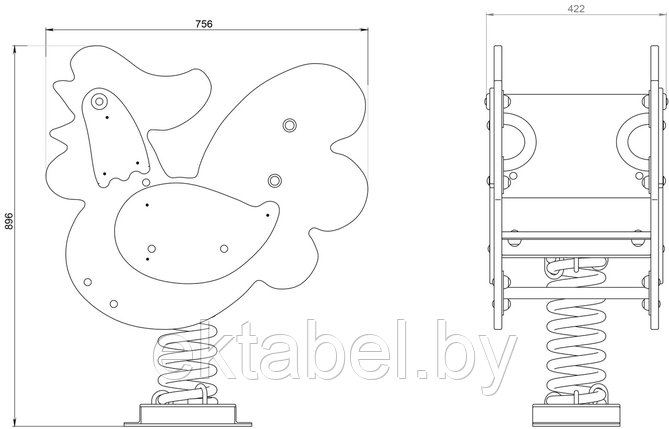EDIO-108 Качалка "Петушок", фото 2