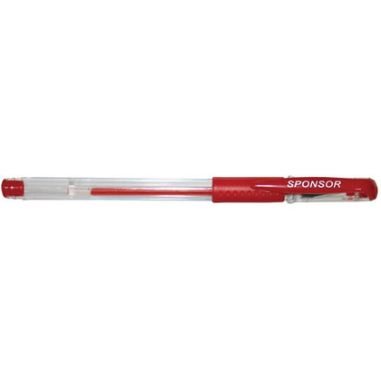 Ручка гелевая красная Sponsor 0,5 мм - фото 1 - id-p105312042
