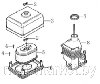 filtr vozdushniy GX 270, 177 F  motomarket.by