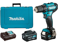 Аккум. дрель-шуруповерт MAKITA DF 333 DWME в чем. (12.0 В, 2 акк., 4.0 А/ч Li-Ion, 2 скор., 30 Нм, ш