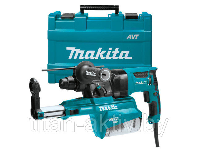 Перфоратор MAKITA HR 2653 в чем. + система пылеудаления (800 Вт, 2.2 Дж, 3 реж., патрон SDS-plus, ве - фото 1 - id-p101744245