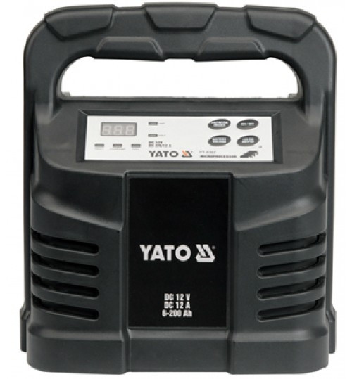 Электронное зарядное устройство (12V; 12A; 6-200Ah) YATO (YT-8302) - фото 1 - id-p105323514