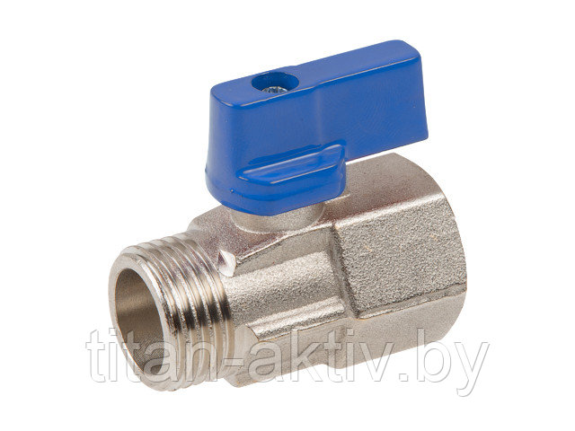 Кран шаровый MINI 1/2"" нар.-вн. синяя ручка AV Engineering