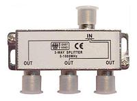 Делитель ТВ 1вх(F-гнездо)-3вых (F-гнезда) 5-1000 МГц "белый"