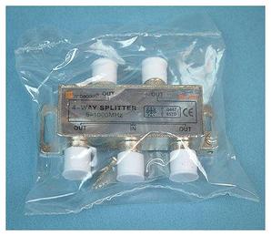 Делитель ТВ 1вх(F-гнездо)-4вых (F-гнезда) 5-1000 МГц "белый"