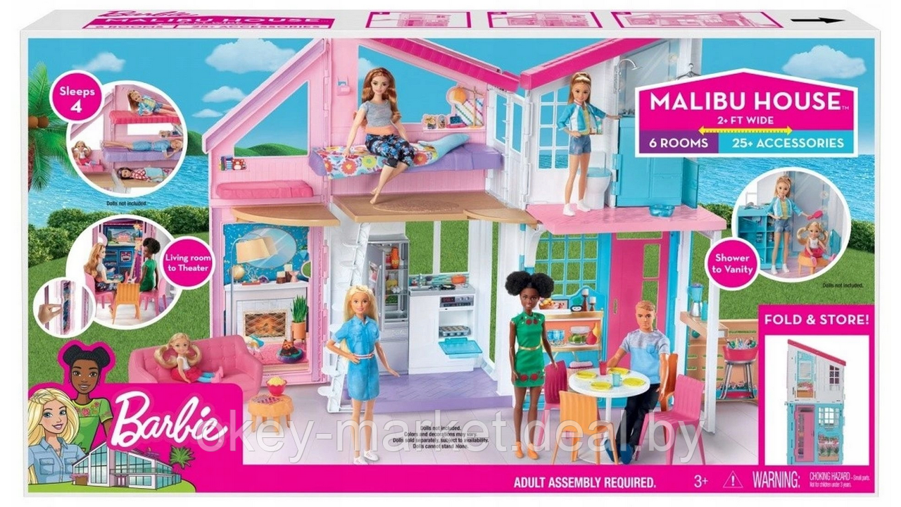Кукольный Домик Mattel Barbie Новый Дом в Малибу FXG57 - фото 2 - id-p105379516