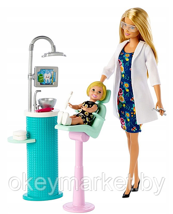 Набор игровой Barbie Кем быть Дантист FXP16, фото 3