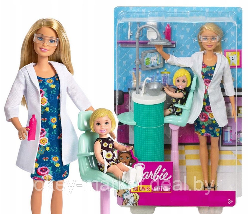 Набор игровой Barbie Кем быть Дантист FXP16 - фото 1 - id-p105379861