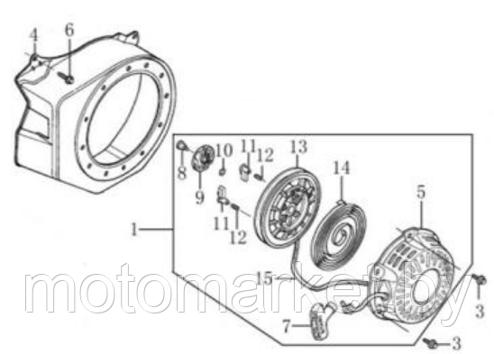 starter GX 270, 177F, motomarket.by