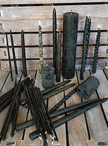 Свеча чёрная магическая восковая 4 часа h 25см D 1,4см упаковка 1шт, фото 3