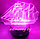 Светильник 3D Кораблик с сердечком, 3 режима., фото 3