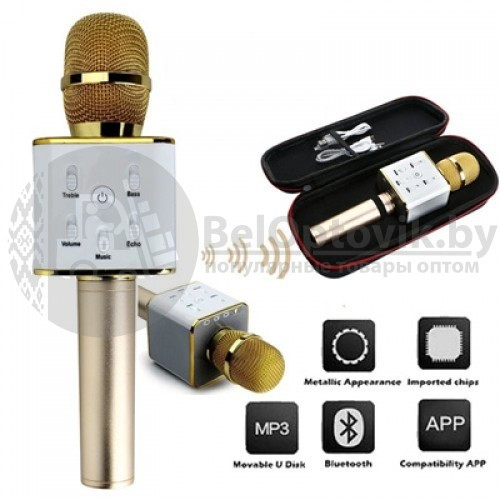 Беспроводной микрофон-караоке со встроенным динамиком Tuxun Q9 - фото 2 - id-p105388019