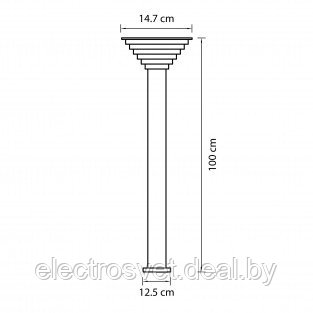 Светильник уличный парковый PIATTO LED 7W ЧЕРНЫЙ 450LM 3000K IP55 (в комплекте) - фото 2 - id-p105412042