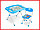 NKP1/5 Комплект детской складной мебели "Веселая азбука" Ника, Nika 3-7 лет, наклон столешницы, бирюзовый, фото 6