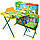 NKP1/5 Комплект детской складной мебели "Веселая азбука" Ника, Nika 3-7 лет, наклон столешницы, бирюзовый, фото 10