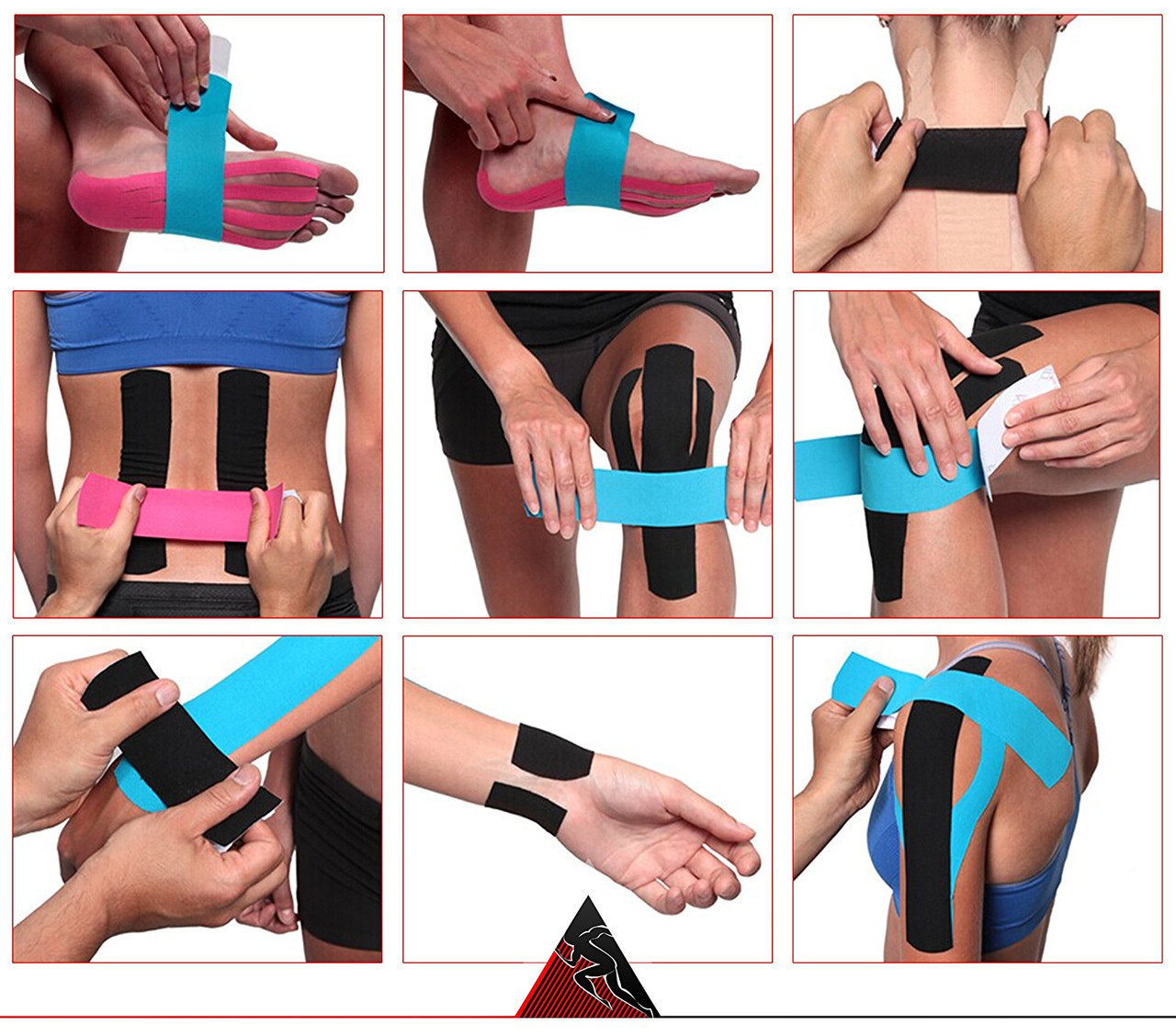 Кинезио тейп Kinesiology Tape (Китай) упаковка 5 м - фото 4 - id-p105454706