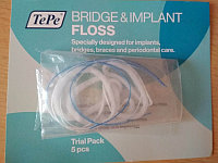 Зубная нить ТеРе Bridge & Implant Floss, 5 нитей в упаковке