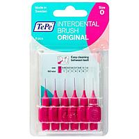 Зубной ершик TePe IDB ( interdental brush) №0, диаметр спиральки 0.4мм, 6 штук в блистере.