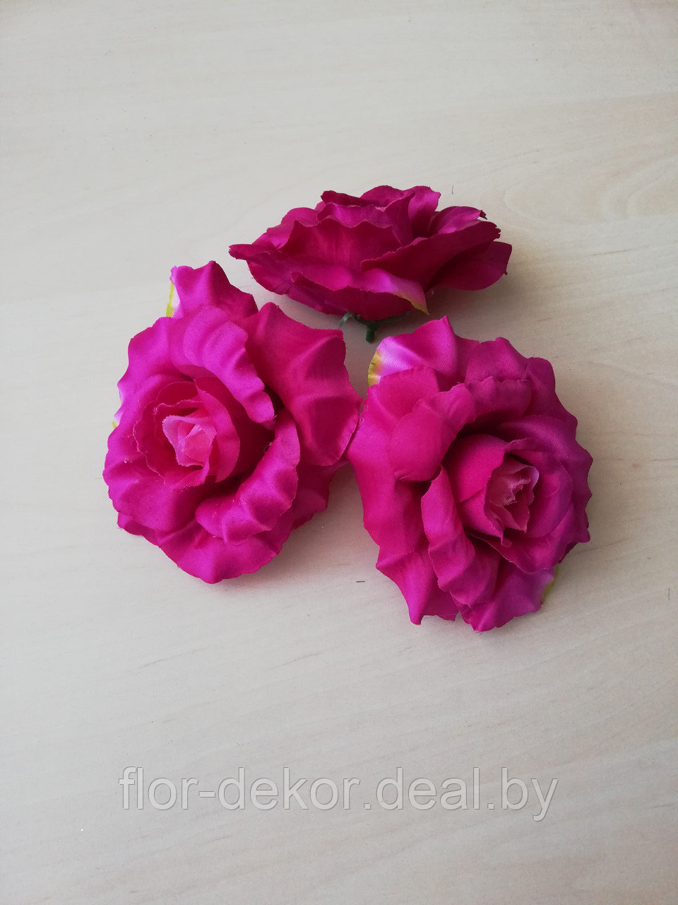 Головка розы сиренево-малиновая, D 11 см.