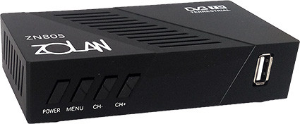 Цифровой эфирная приставка ZOLAN ZN 805 DVB-T2/Wi-Fi/IPTV/MEGOGO/YouTube, дисплей