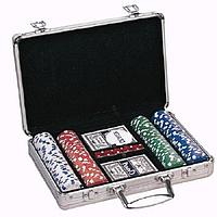 Игровой набор «Покер» 200 фишек в металлическом кейсе