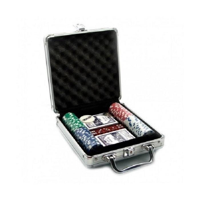 Игровой набор «Покер» 100 фишек в металлическом кейсе - фото 1 - id-p105525467