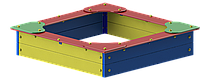 EDIO-204.1 Песочница с угловыми сиденьями деревянная малая