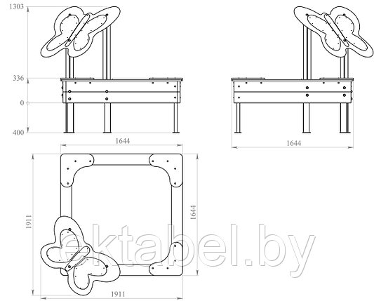EDIO-208 Песочный дворик "Бабочка", фото 2