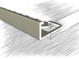 Уголок для плитки L-образный 8мм, анод. шампань 270 см