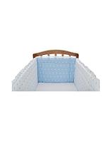 FE10136 Бортик защитный в кроватку "Звездочки", 43х360 см, Фан Экотекс, Funecotex, голубой
