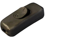 Выключатель для электроприборов проходной, устанавливаемый на шнуре ВШ11 6-003 (черный)
