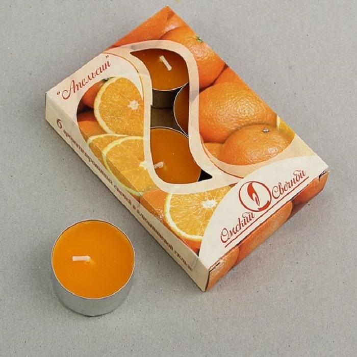 Набор свечей «Апельсины» 6шт