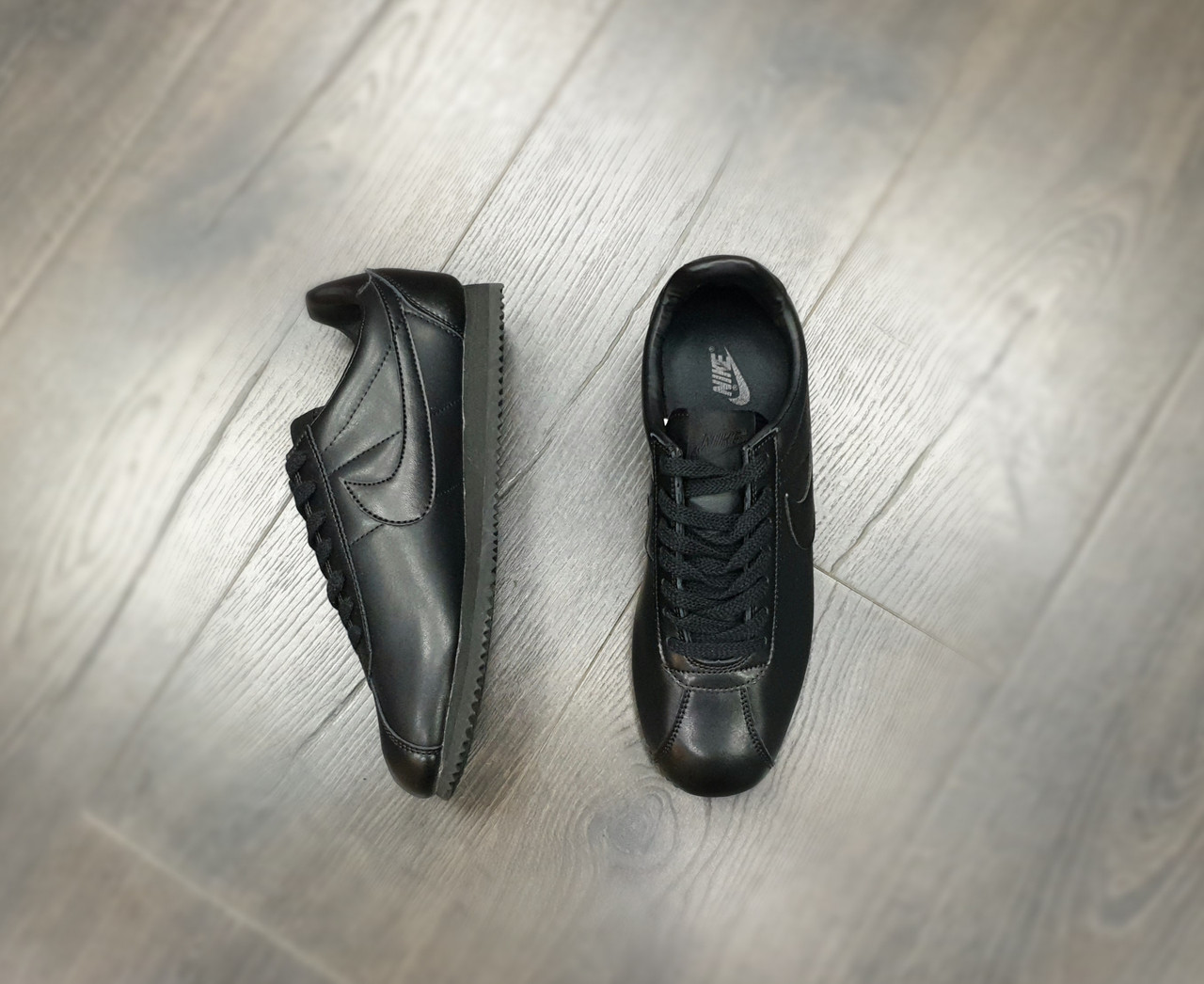 Кроссовки Nike Classic Cortez Leather Full Black - фото 3 - id-p105557746