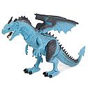 Динозавр дракон на радиоуправлении (свет, звук ,пар) голубой, 6158A, фото 2