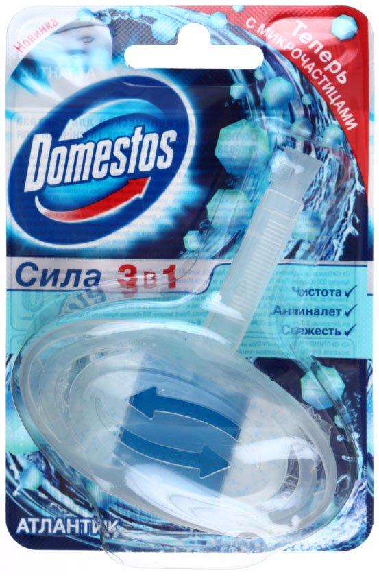 Блок для унитаза в пластиковом подвесе Domestos 40 г, «Атлантик» - фото 2 - id-p105596595