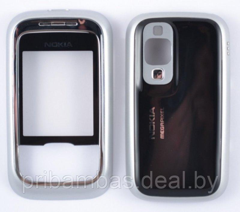 Корпус для Nokia 6111 черный + серебристый совместимый - фото 1 - id-p249713