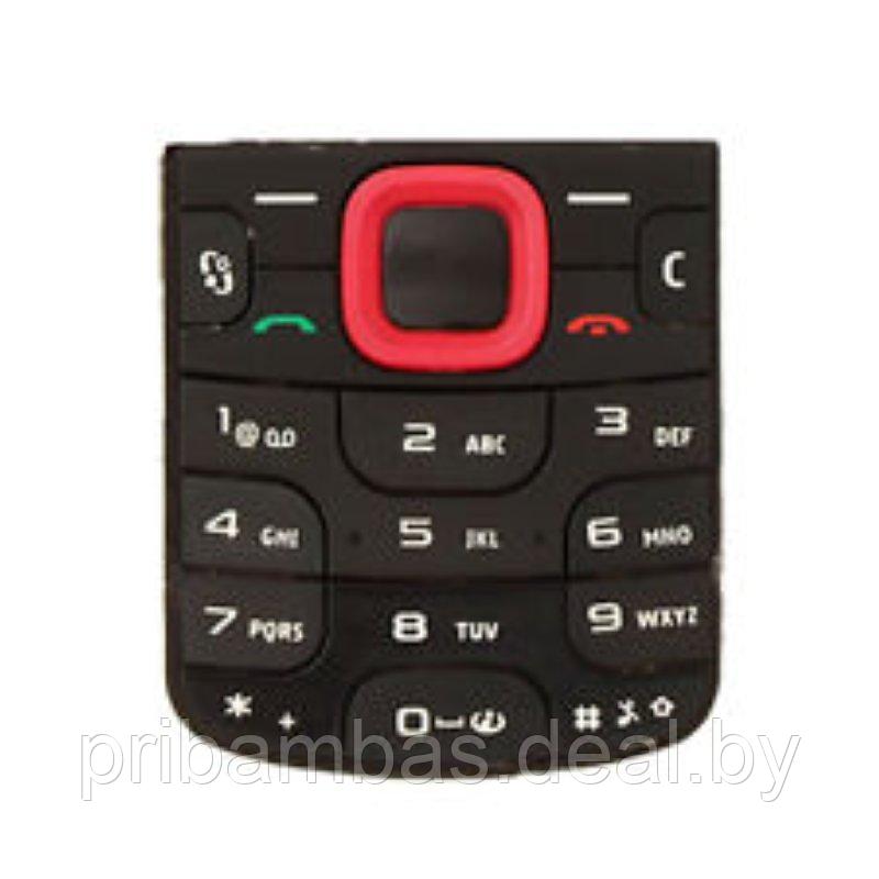 Клавиатура (кнопки) для Nokia 5320 черный + красный совместимый
