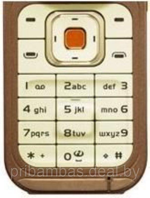 Клавиатура (кнопки) для Nokia 7370, 7373 белый + золотистый совместимый - фото 1 - id-p251709