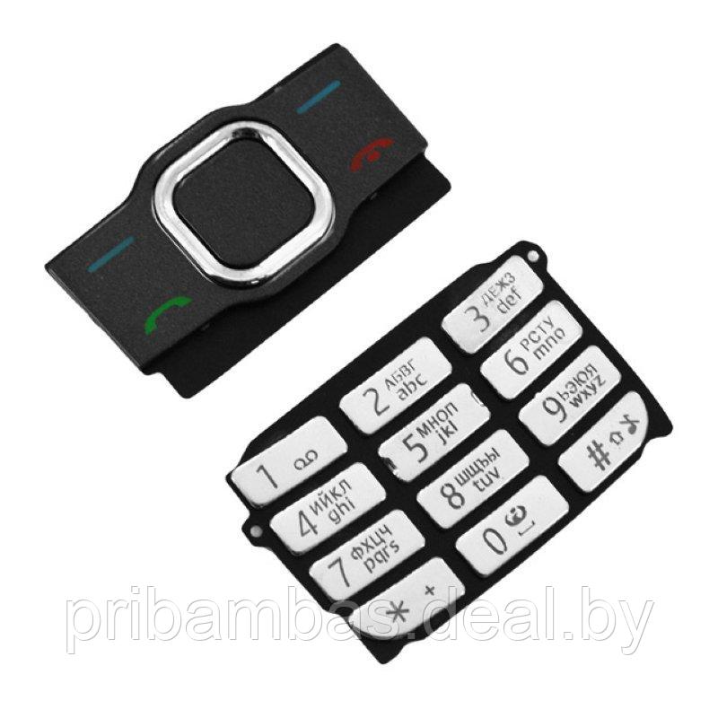 Клавиатура (кнопки) для Nokia 7610 Supernova черный + серебристый совместимый - фото 1 - id-p251715