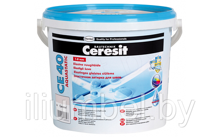 Ceresit CE 40 aquastatic фуга для швов эластичная водостойкая 5 кг, графит (16), фото 2