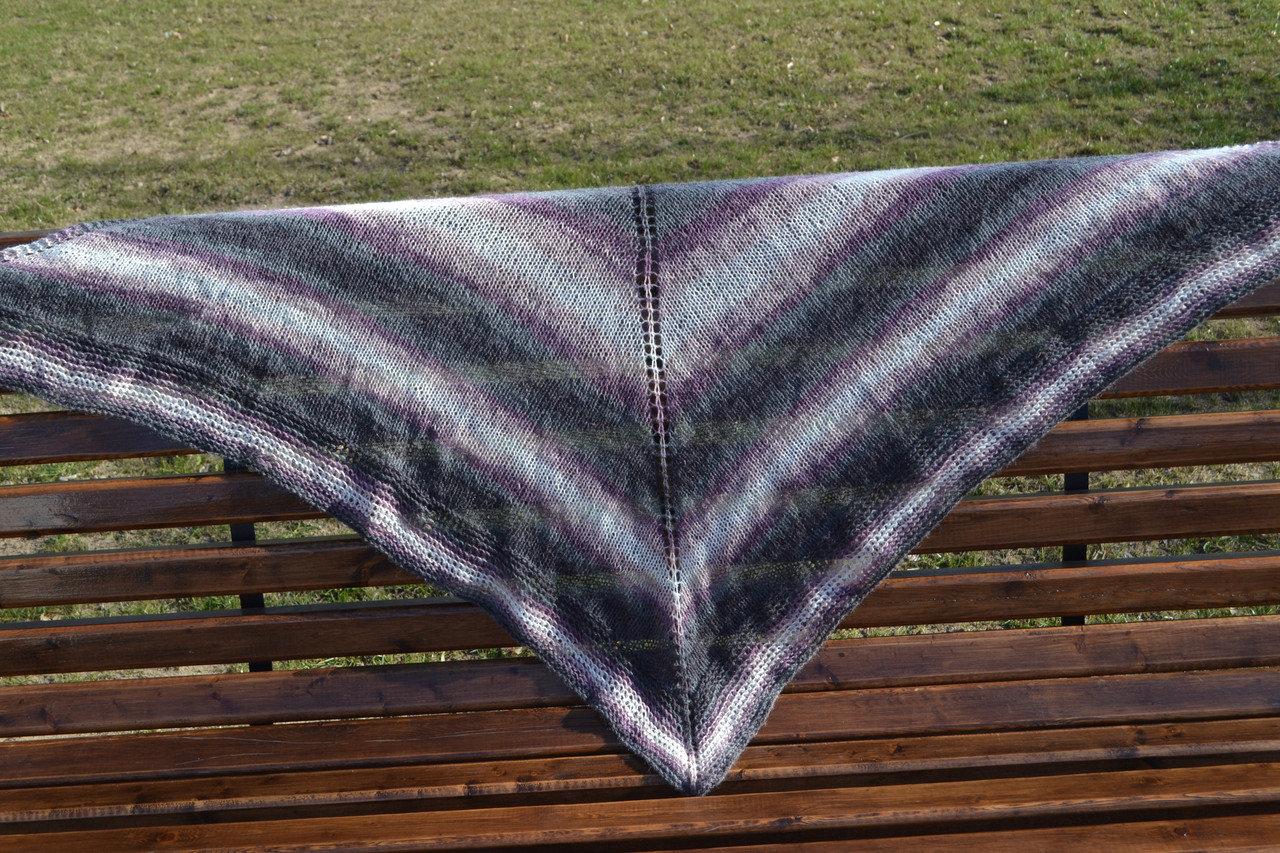 Подарок маме - шаль спицами из мохера - фото 4 - id-p105627202