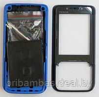 Корпус для Nokia 5610 со средней частью чёрный + синий совместимый