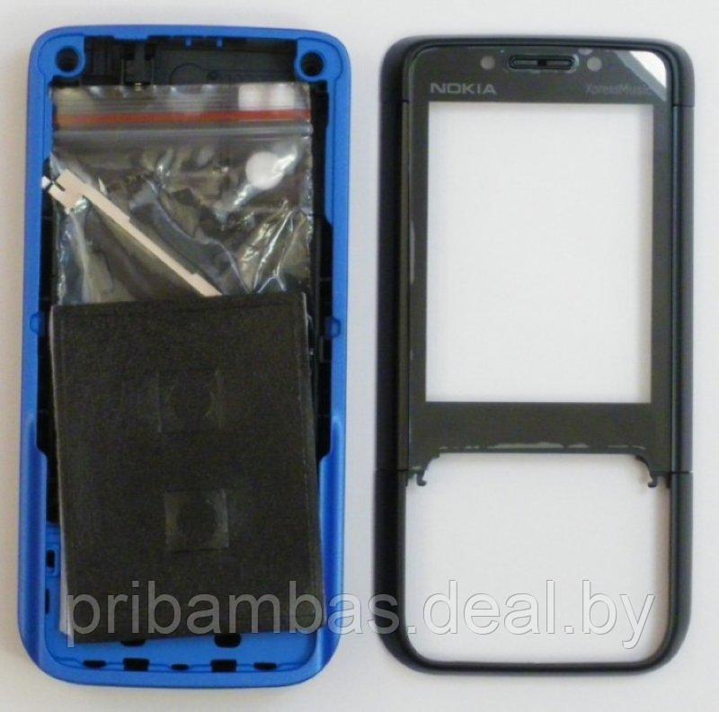 Корпус для Nokia 5610 со средней частью чёрный + синий совместимый - фото 1 - id-p503251