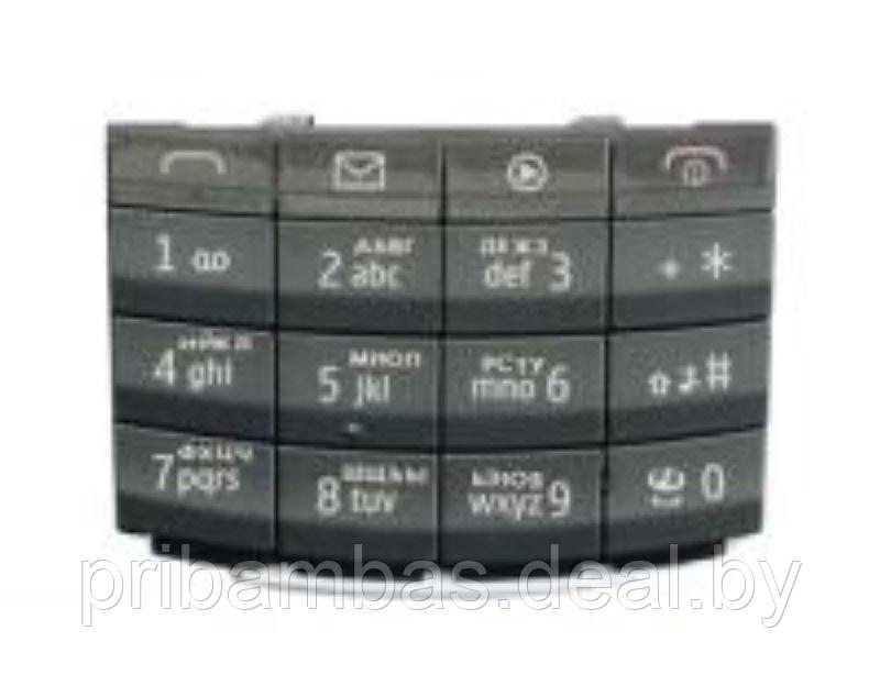 Клавиатура (кнопки) для Nokia X3 черный + серебристый совместимый - фото 1 - id-p522374