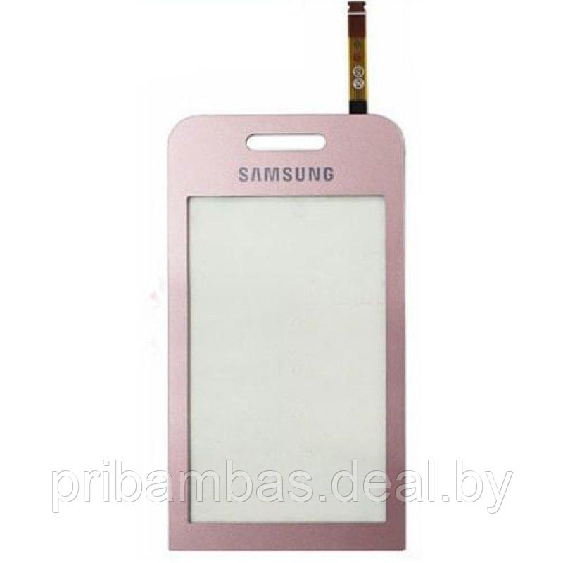 Тачскрин (сенсорный экран) для Samsung S5230 Star, S5233 розовый совместимый